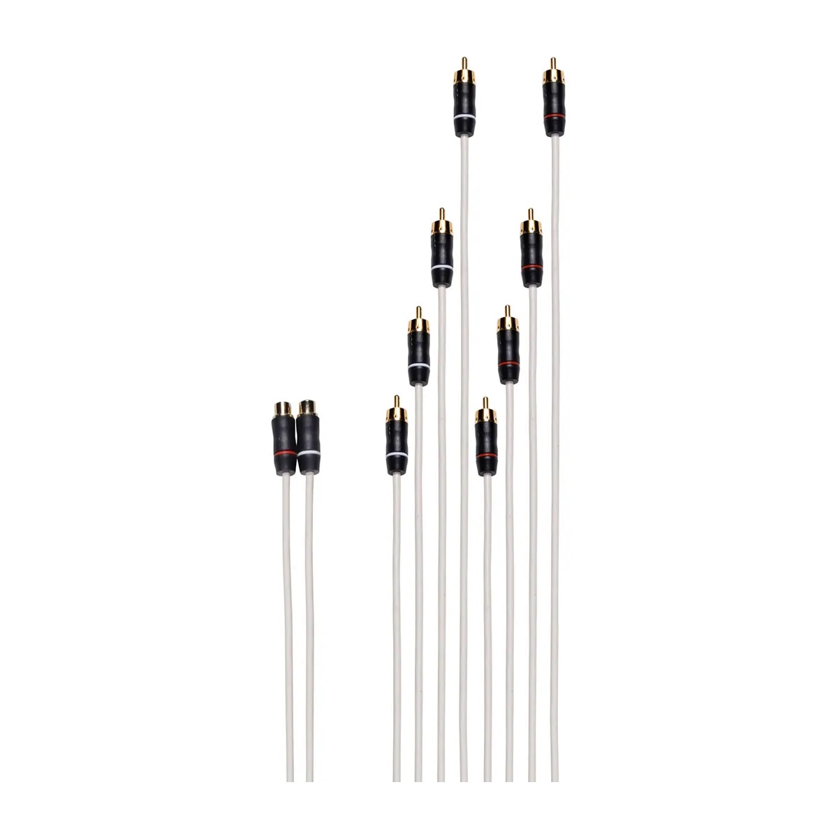 Fusion 010-13356-00 RCA Splitter Cable 2 Female RCAfts to 8 Male RCAf