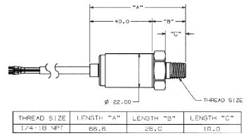 Maretron PT-0-10PSI-01 0-10 PSI Transducer