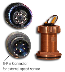 Furuno 235DT-MSE Low Profile Bronze Thru-Hull Depth and Temp NMEA0183 Smart Sensor