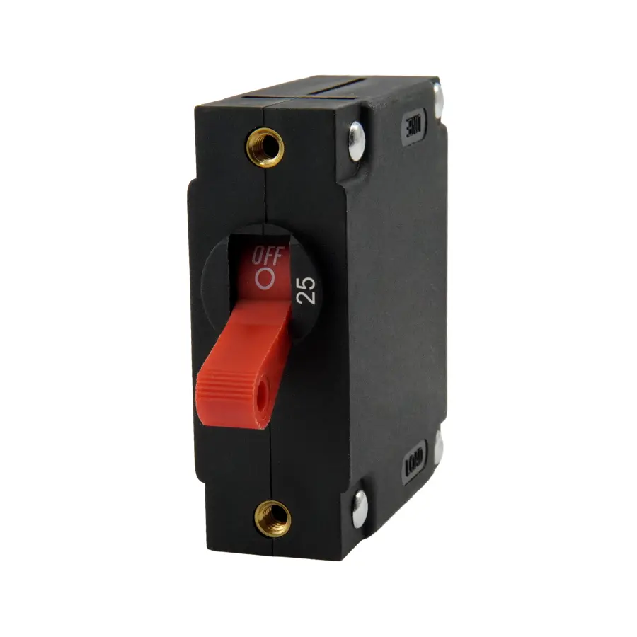 EGIS 3221-10 A Series Red Toggle Panel Mount Circuit Breaker Single Pole AC/DC 10 Amp Retail Pack