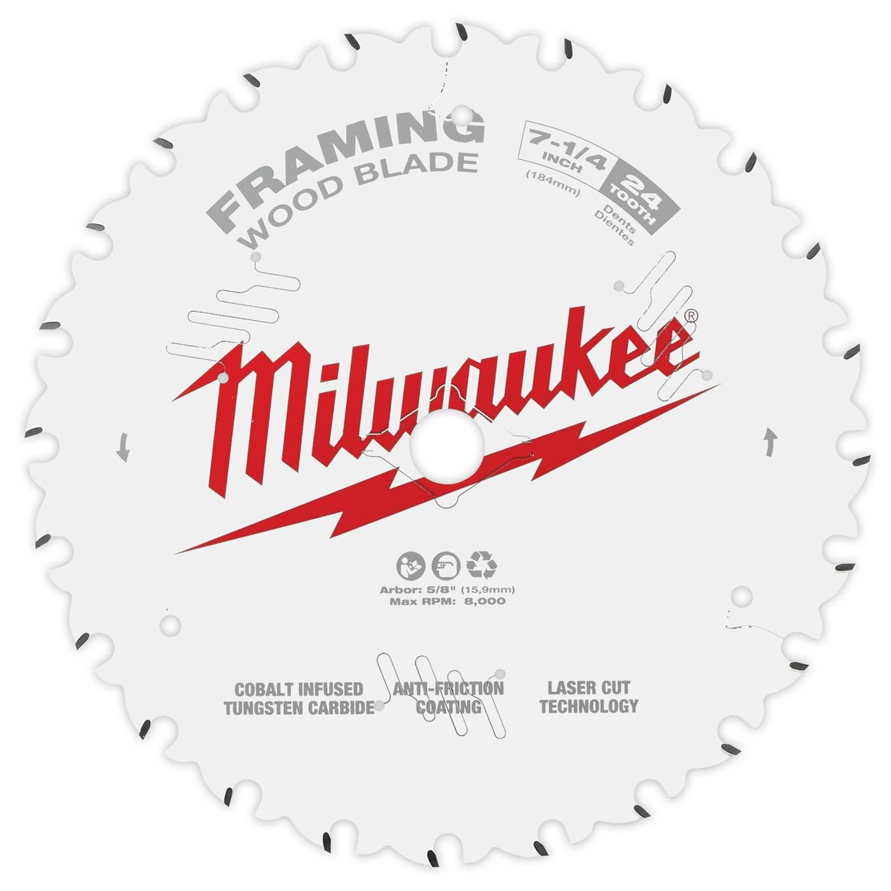 Milwaukee MIL48-40-0720 Circular Saw Blade 7 1/4 Inch 24 5/8 Inch 0.041 Inch