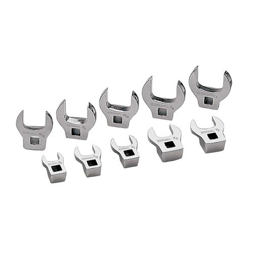 Williams SNPWSBCO-10 Wrench Set Crowfoot Wrench 3/8 in High Grade Steel