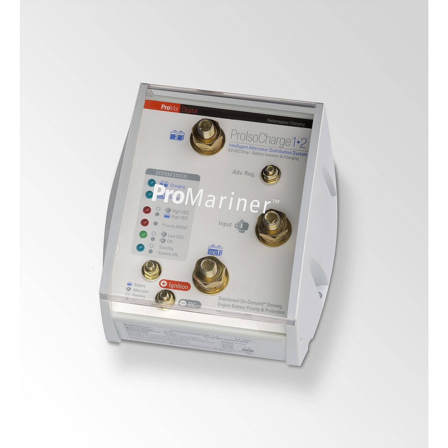ProMariner 23122 ProIso Charge 180 0 Voltage Loss Isolator 12v 1 Alternator 2 Batteries