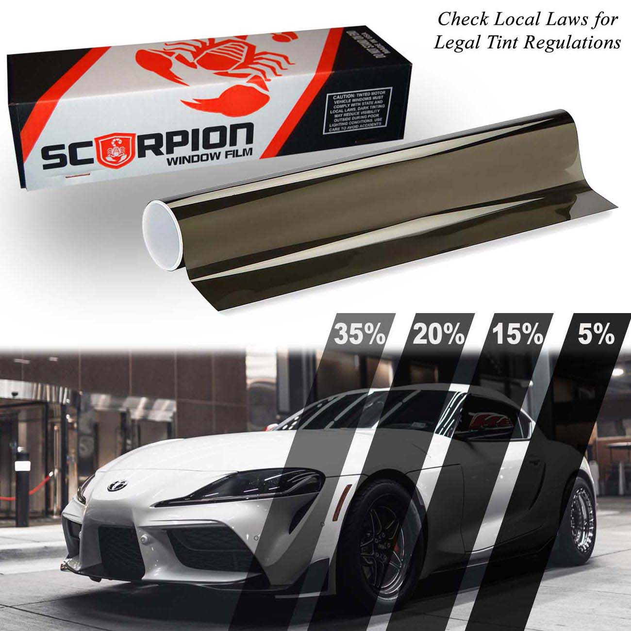 Scorpion Window Tint Carbon Plus Series 2-Ply 15% 40″ x 100′ Roll