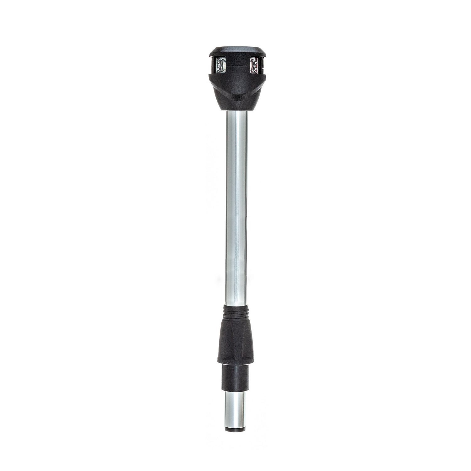 Attwood NV6LC2-10-7 LightArmor Bi-Color 10in Straight Locking Collar Pole 3-Pin LED with Task Light