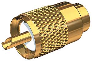 Shakespeare PL-259-58-G PL259 Gold Plated Connector F/RG58