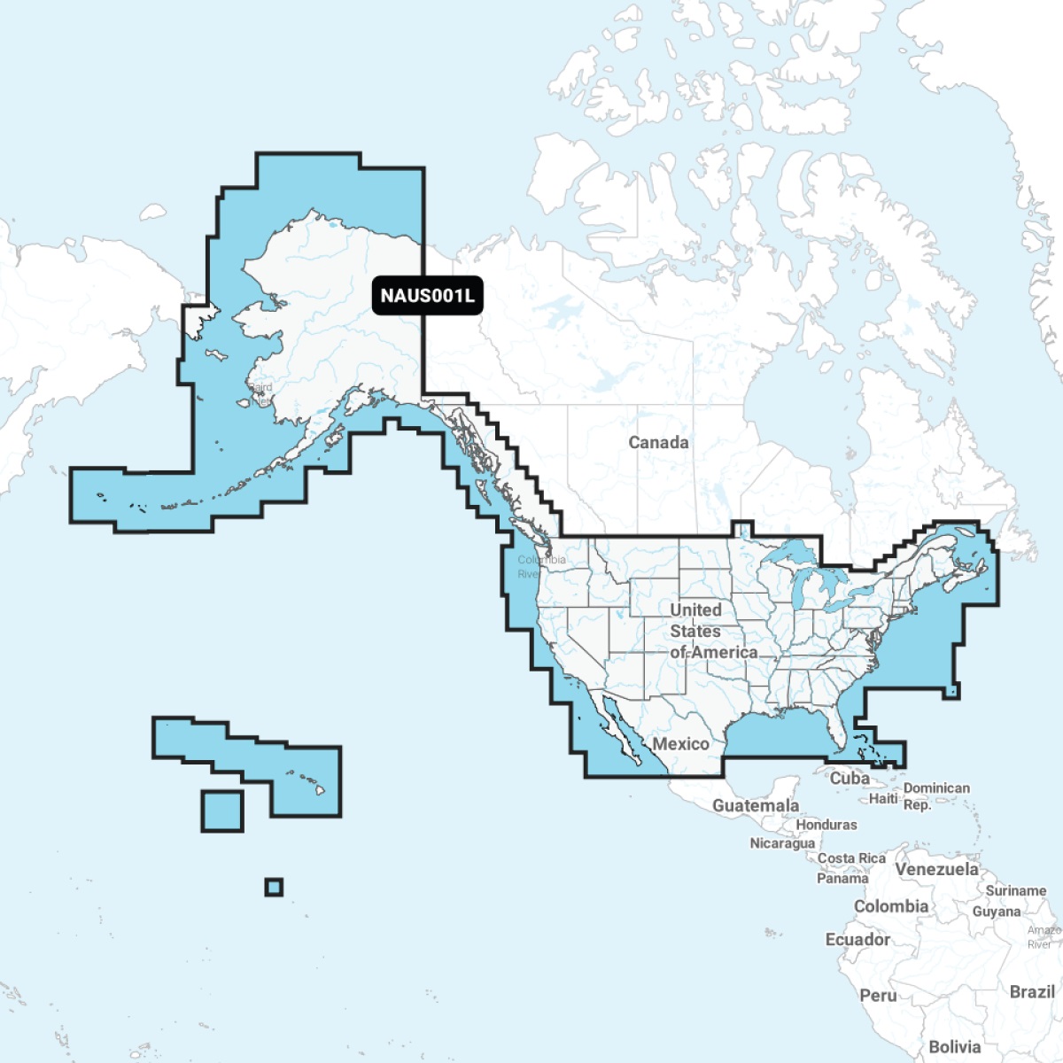 Navionics 010-C1366-30 Plus NAUS001L US and Coastal Canada MicroSD