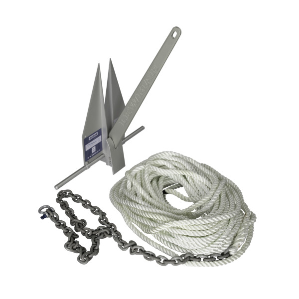 Lewmar 69600925 10LB LFX Anchoring Kit with 15ft 5/16in G4 Chain 200ft 5/8in 8-Plait Line