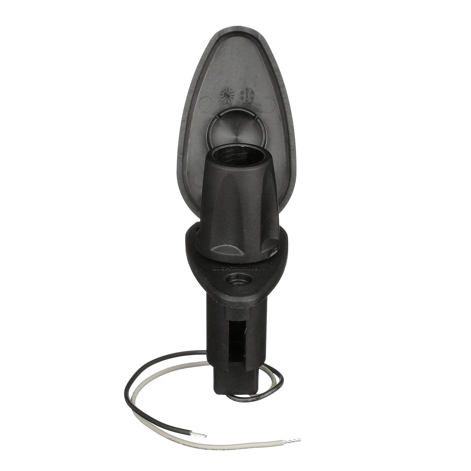 Attwood 910T2PB-7 910T Series Teardrop Base 2-Pin Black Composite Cover