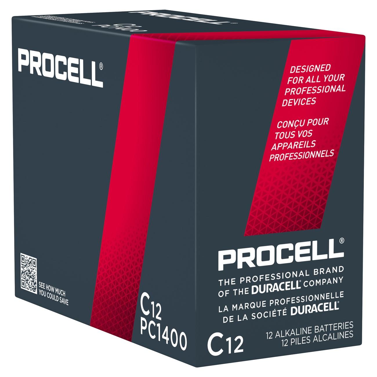 Procell DURPC1400 Alkaline Battery Bulk Constant 1.5 V C 8,100 mAh