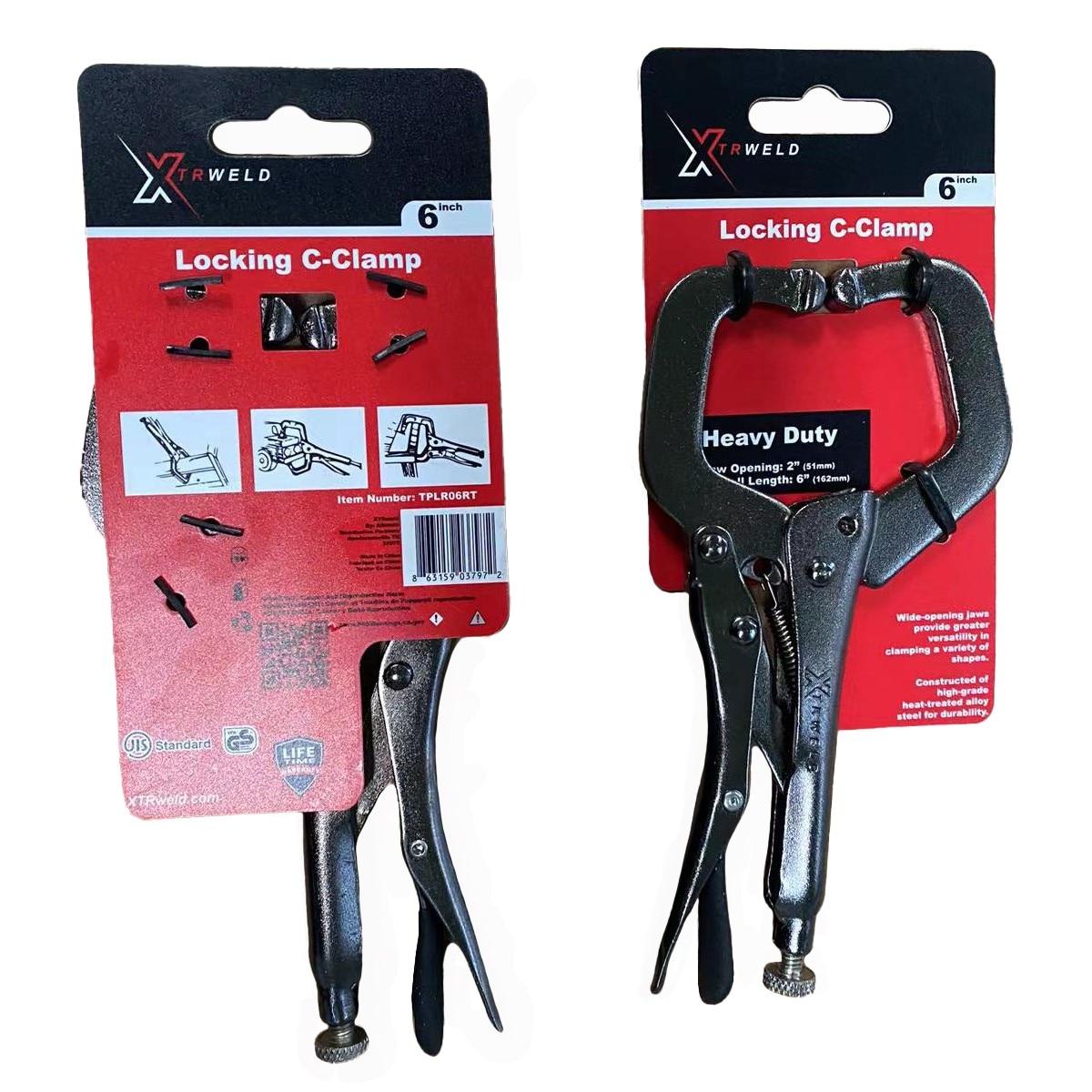 XTRweld XTRTPLR24RT Pliers C Locking 24" Steel Black Nickel Chrome 11" nr/adj