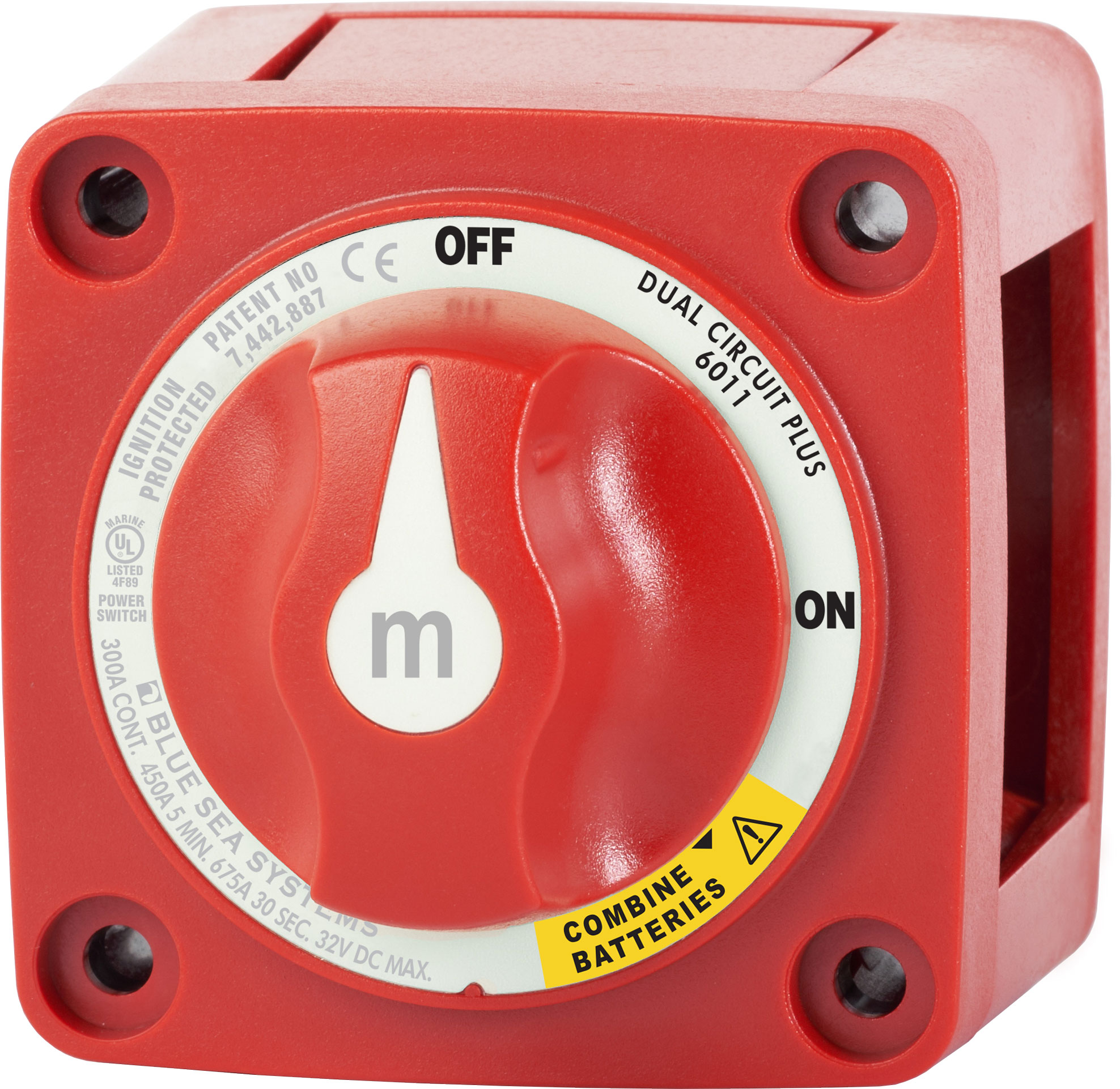Blue Sea 6011-BSS M-Series Battery Switch On/Off Dual Circuit Plus