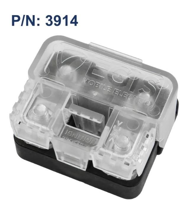 EGIS 3914 Compact Medium Amp AMI/MIDI Fuse Block (MAXI Replacement) Retail Pack