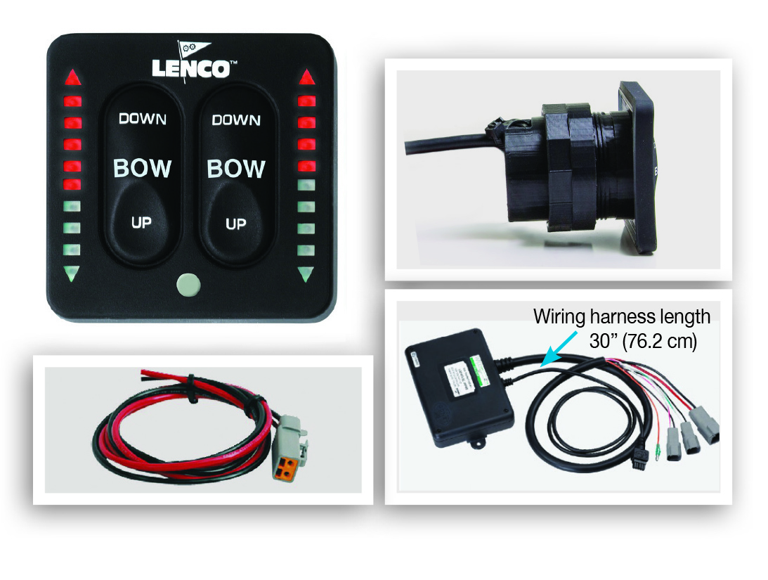 Lenco 15270-001 LED Two-Piece Indicator Switch with Pigtail for Single Actuator Systems