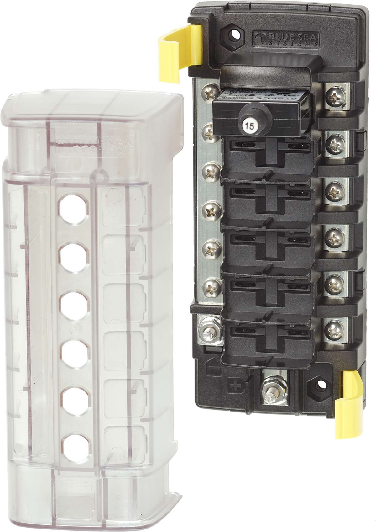 Blue Sea 5052-BSS ST CLB Circuit Breaker Block - 6 Position with Negative Bus