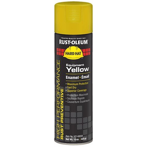 Rust-Oleum RSOV2148838 Spray Paint V2100 High Performance 15 oz Yellow Gloss