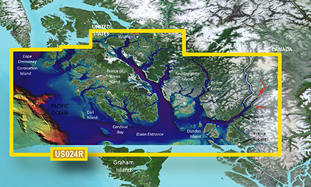 Garmin 010-C0725-00 VUS024R G3 Vision Wrangell to Dixon Entrance
