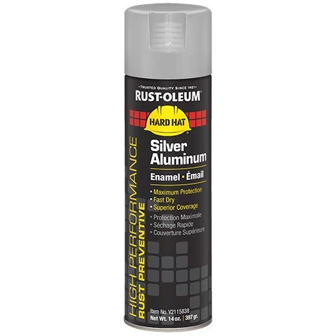 Rust-Oleum RSOV2115838 Spray Paint V2100 High Performance 15 oz Silver Aluminum