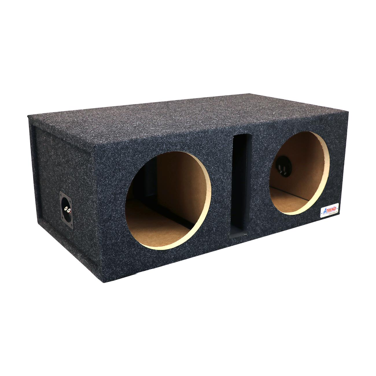 Atrend Dual 10" Vented Woofer Enclosure - Charcoal Carpet Covering