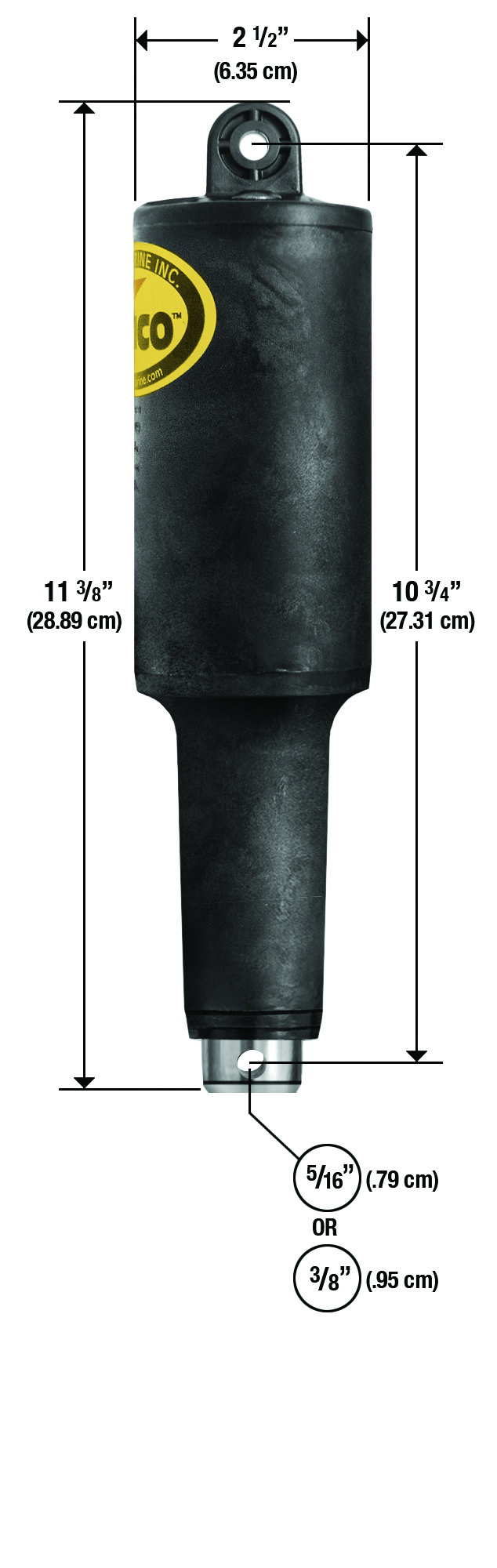 Lenco 15063-001 2 1/4in Stroke XD Actuator 3/8in 24V