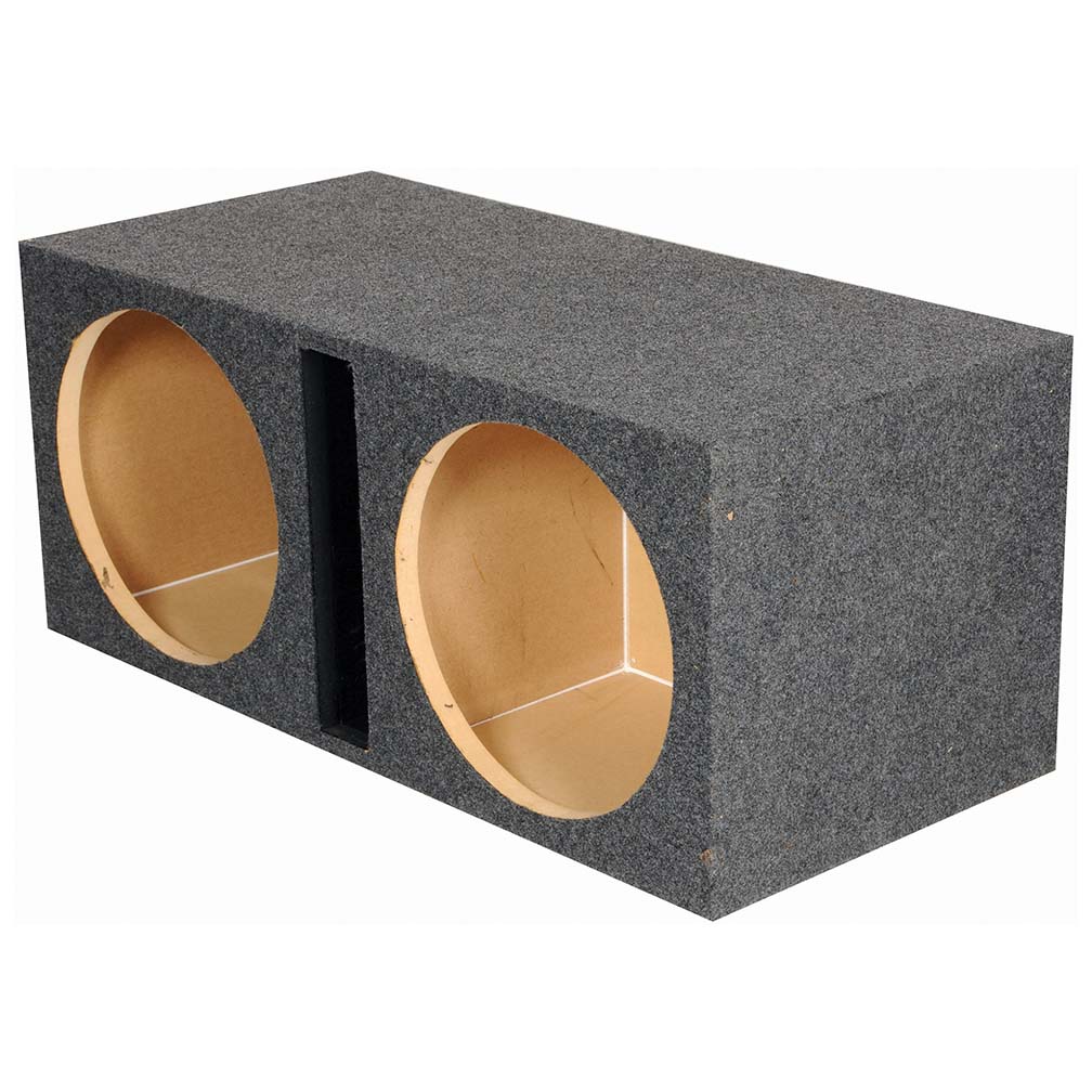 QPower Dual 15" Slot-Ported Heavy Duty Empty Woofer Box