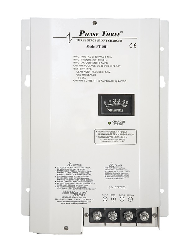 Newmar PT-40U 12v 40AMP Charger 115/230V Input