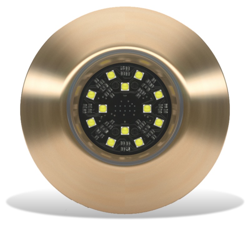 Lumishore ORA TIX404 Thru-Hull Mount Underwater White LED Bronze Housing 12/24vDC