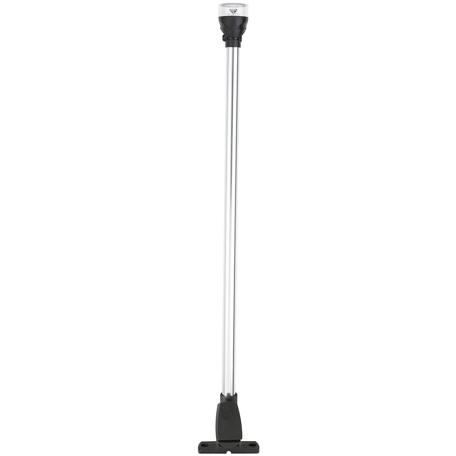 Attwood 5557-P12A7 LightArmor All-Round 12in Aluminum Pole Black Composite Base
