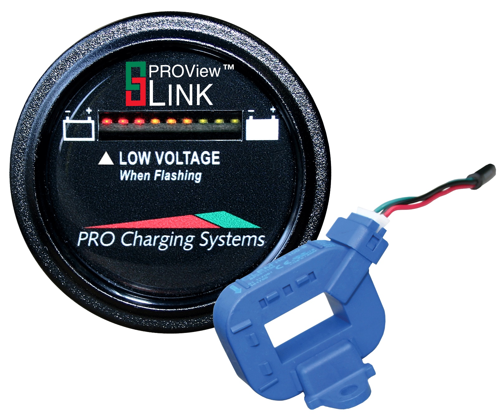 Dual BFGRLITH Pro Lithiumm Battery Status Indicator Single Round Display