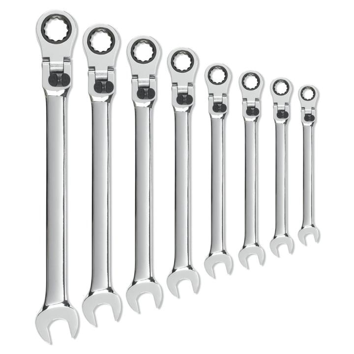 APEX GRW85798 XL Ratcheting Locking Flex Combination Wrench Set Alloy Steel