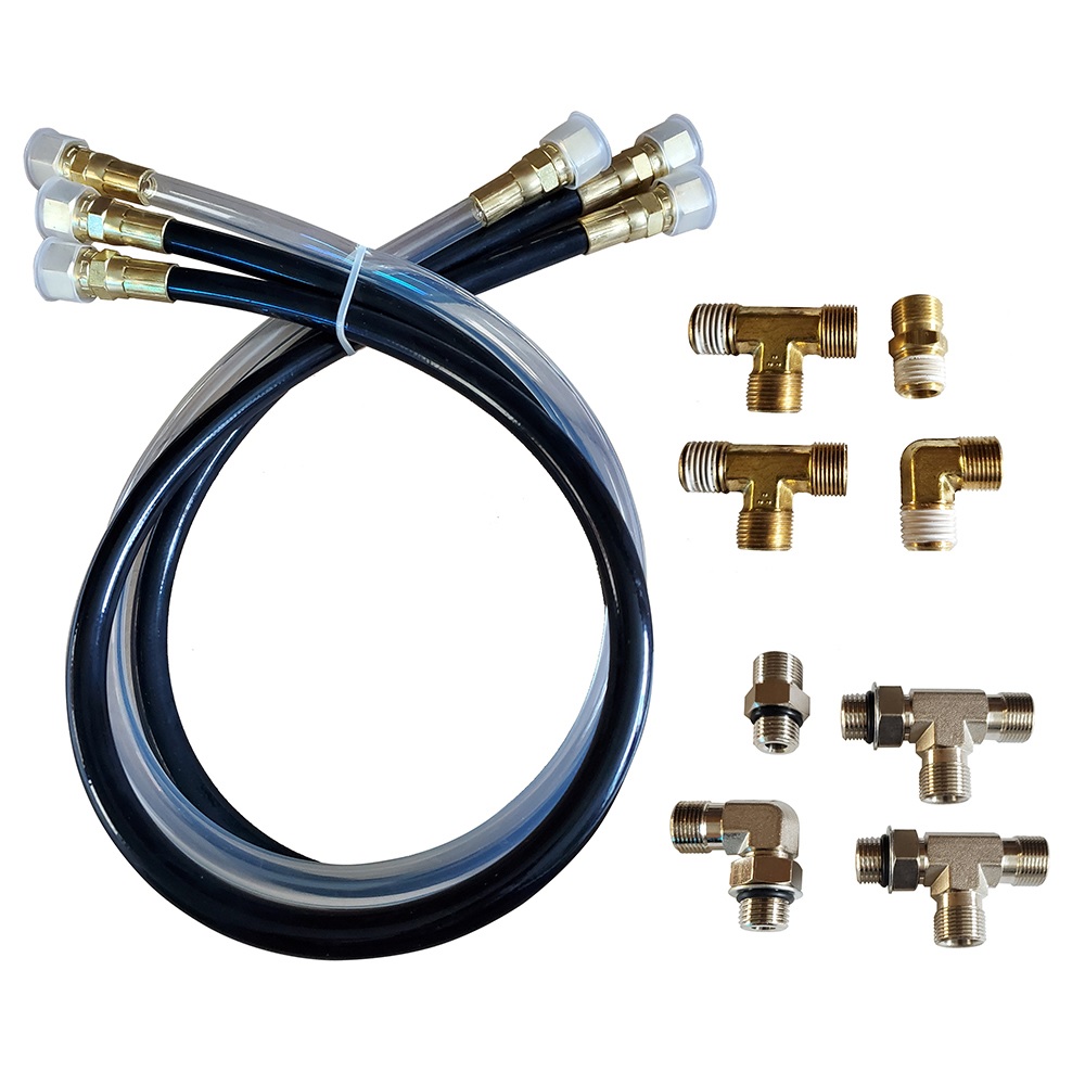Octopus OC17SUK42 30in Hose & Fitting Ki Includes ORB & NPT Helm Fittings