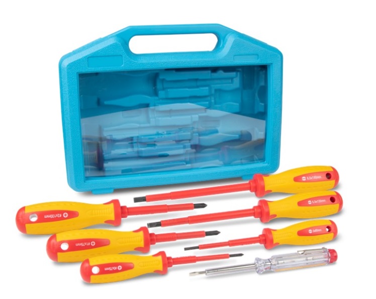 Ancor 711000 7pc Screwdriver Set with Case, Insulated