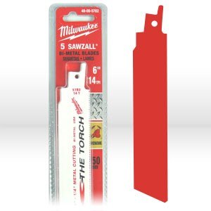 Milwaukee MIL48-00-5782 Super Sawzall Torch Reciprocating Saw Blade 6"L x1"H