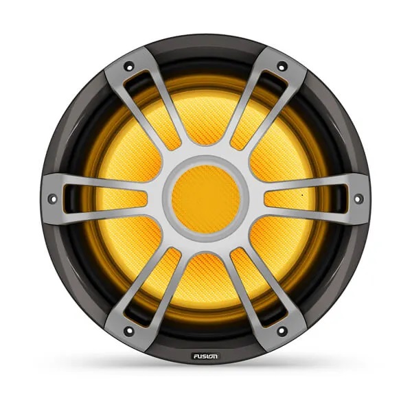 Fusion 010-02775-11 SG-SL123SPG 12in 600 Watt Sub-Woofer Sports Grill Gray