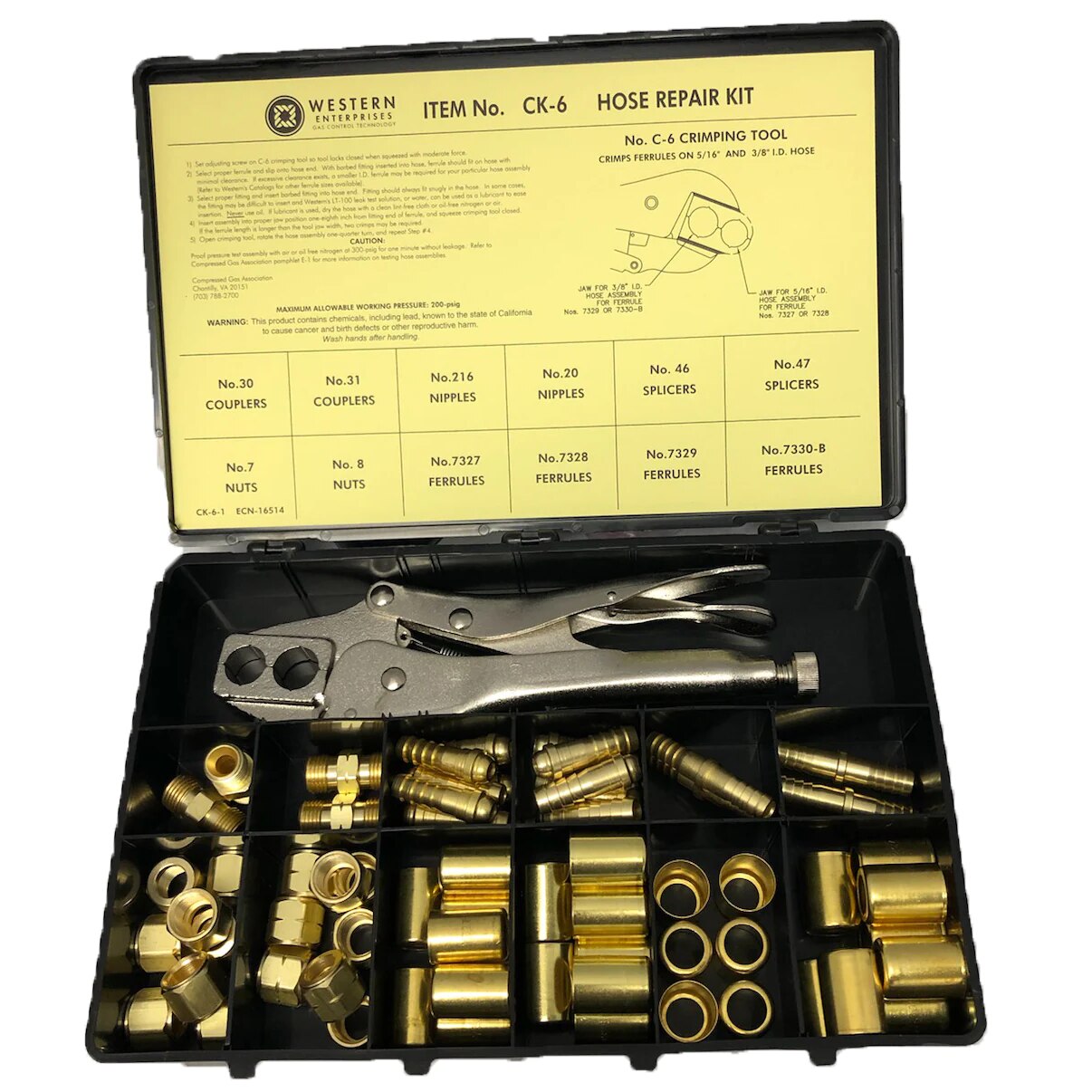 Western Enterprises WESCK-6 Hose Repair Kit W/C6-6-1 Tool