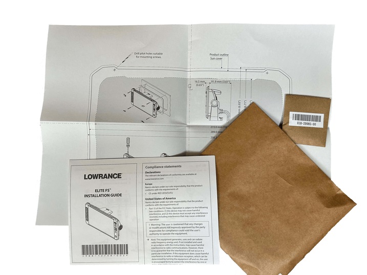 Lowrance 000-15786-001 Flush Mount Kit for Elite FS 9