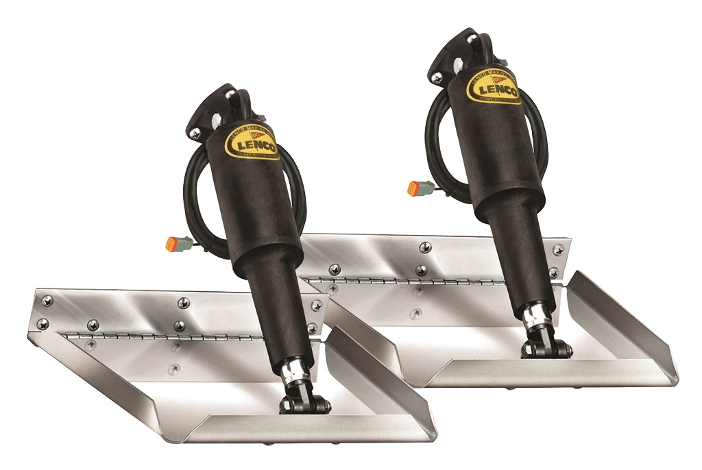 Lenco 15116-101 12inx12in Edge Mount Trim Tab Kit 12v Electro Polished