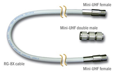 Digital C118-20 20ft RG8X W/Mini UHF Female & Mini Double Male