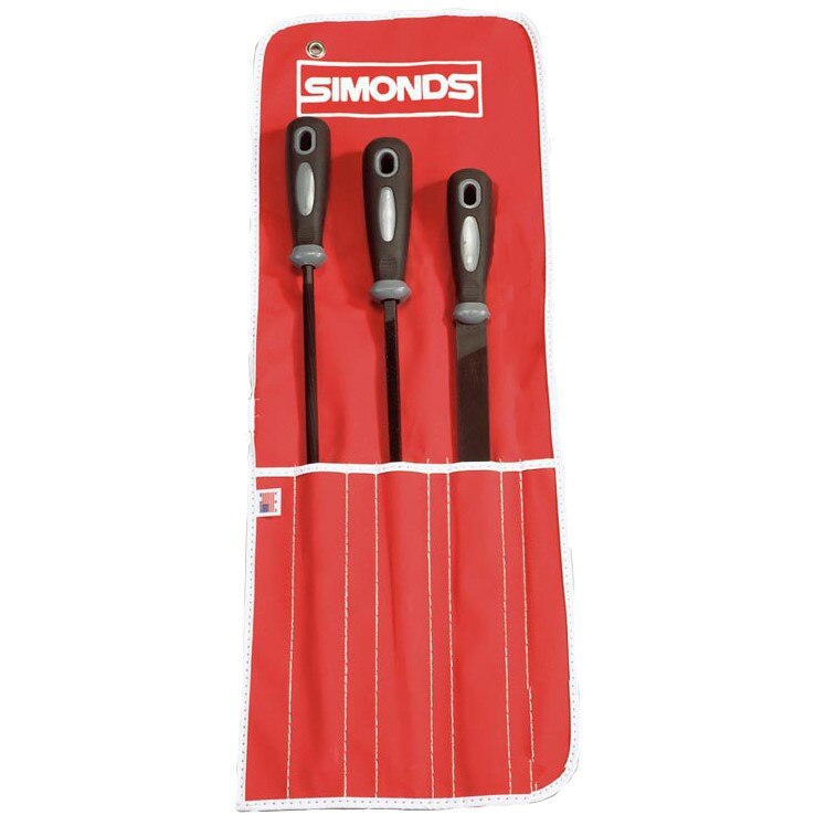 Simonds SIM72758880 Maxi-Sharp File Set 3 pc Black American Paddle Handles