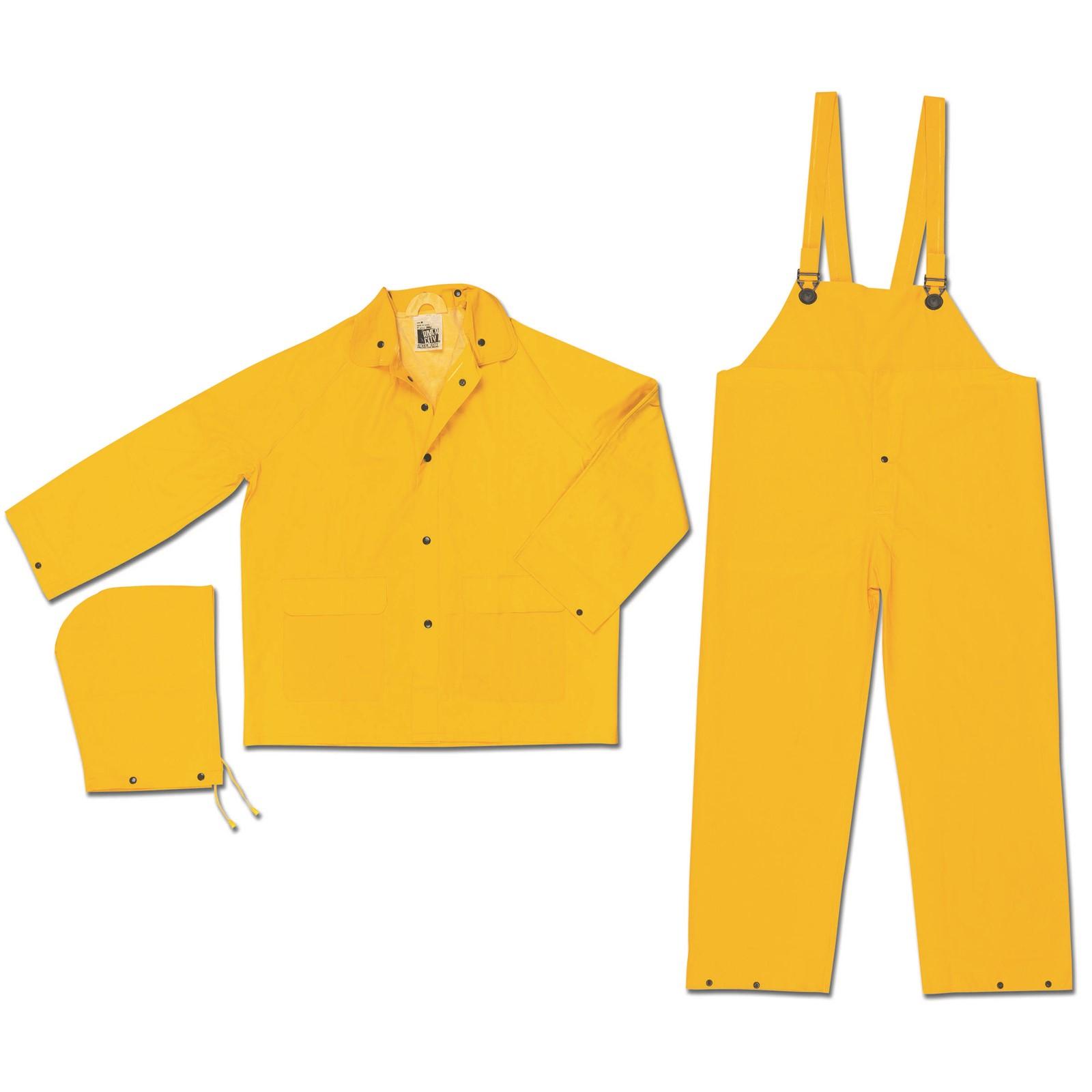 MCR Safety MCR2003XL Classic 35mm PVC/Polyester Suit 3 Pc Yellow