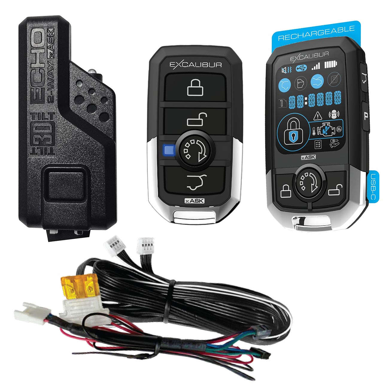 Excalibur 5-Button LCD 2-Way Remote Kit - Up to 1/4 mile Range