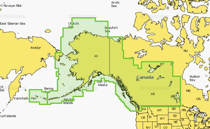 Navionics 010-C1467-30 Plus NAUS013R Canada, West and Alaska MicroSD