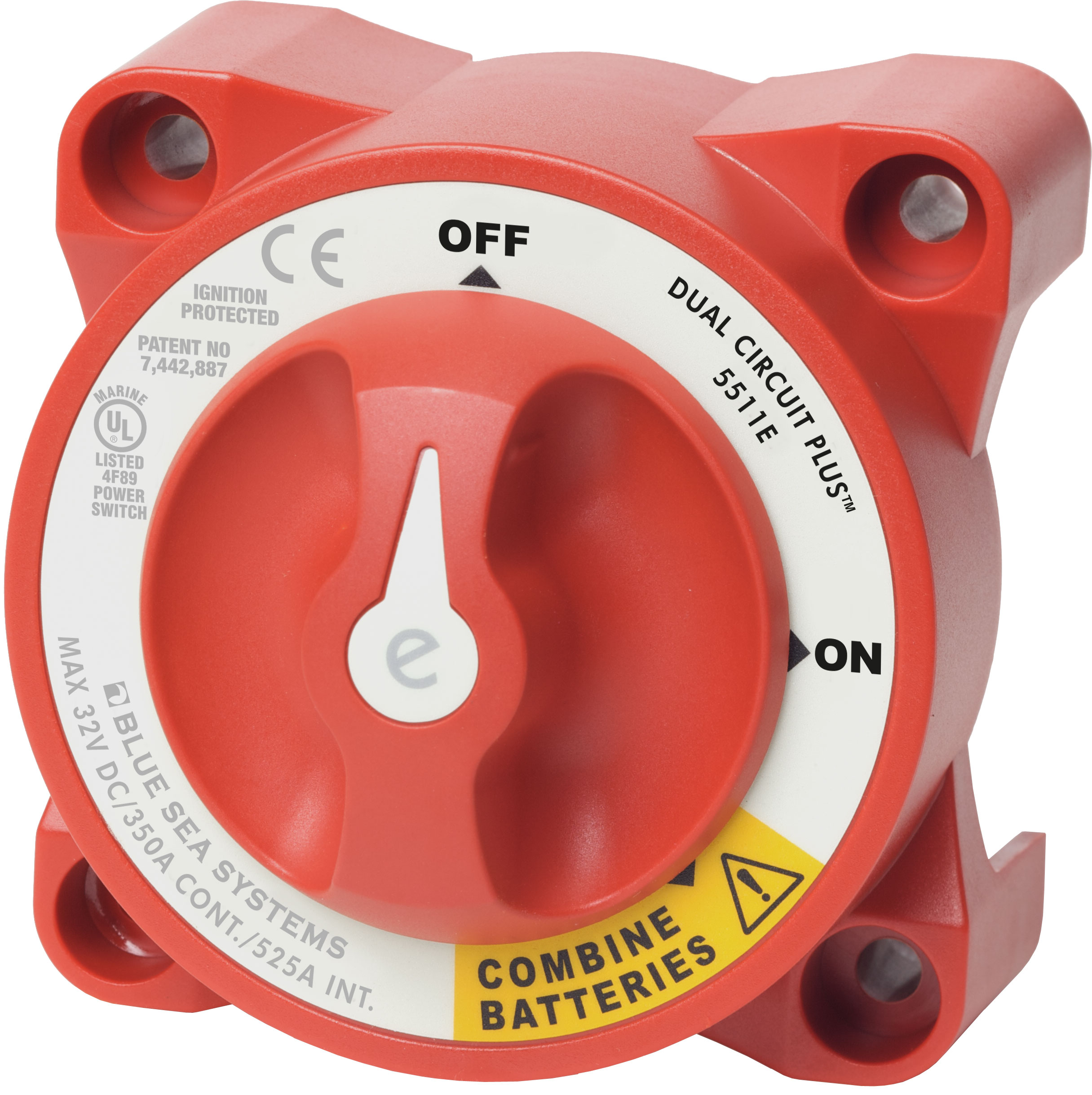 Blue Sea 5511e-BSS E-Series Battery Switch On-Off Dual Circuit Plus