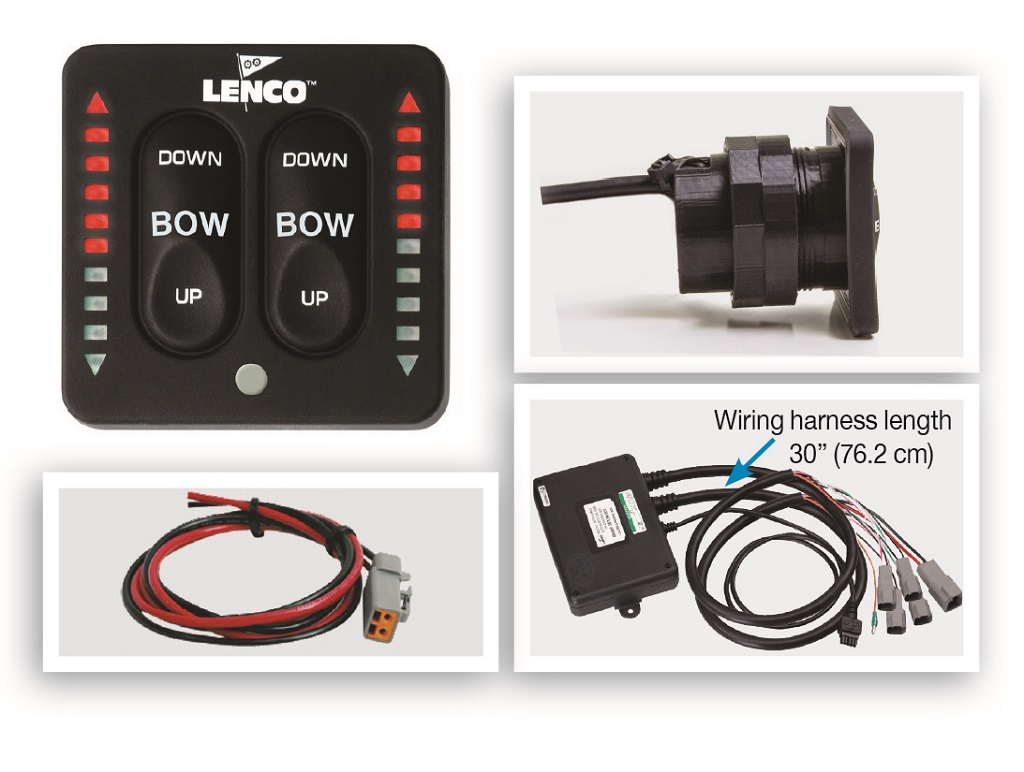 Lenco 15271-001 LED Two-Piece Indicator Switch with Pigtail for Dual Actuator Systems