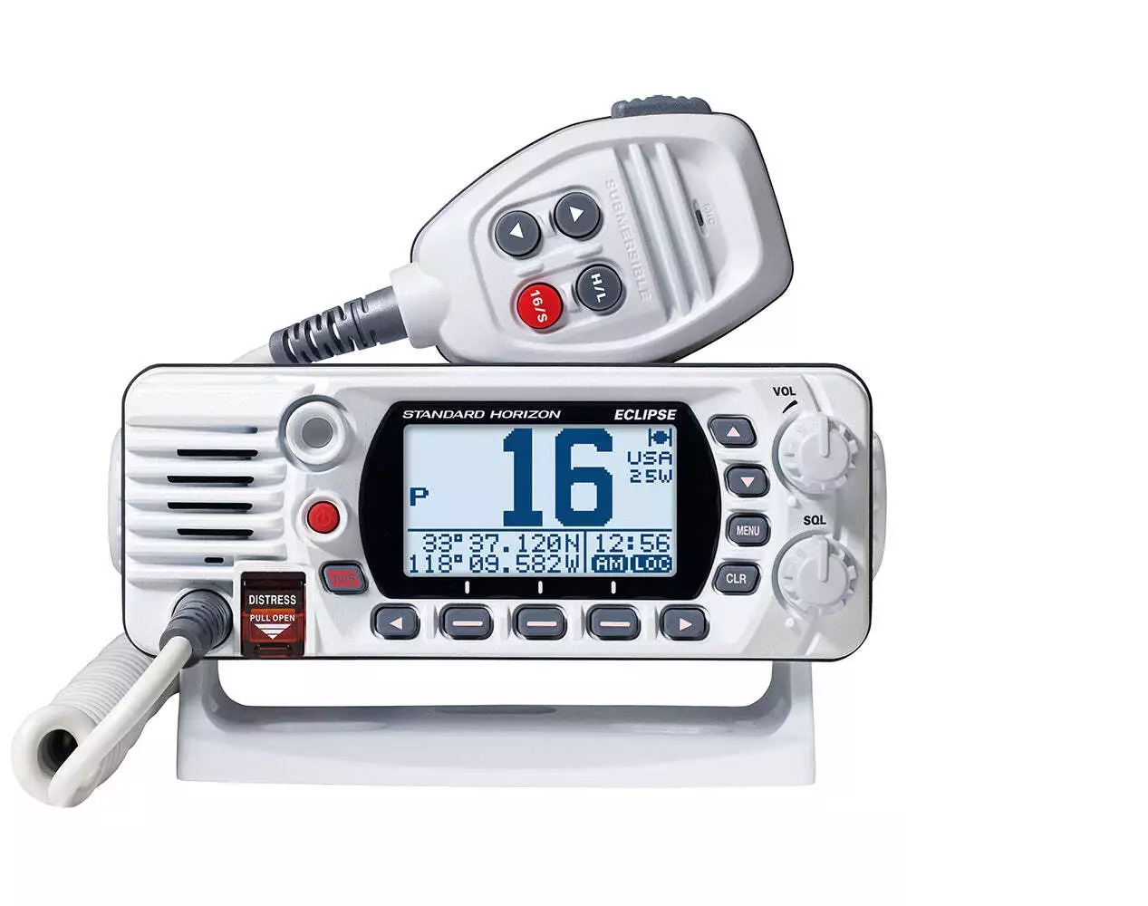 Standard Horizon GX1410GW Eclipse GPS White VHF Class D 25 Watt