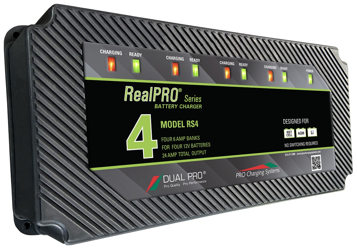 Dual RS4 Pro Battery Charger 4 Bank 24 Amps