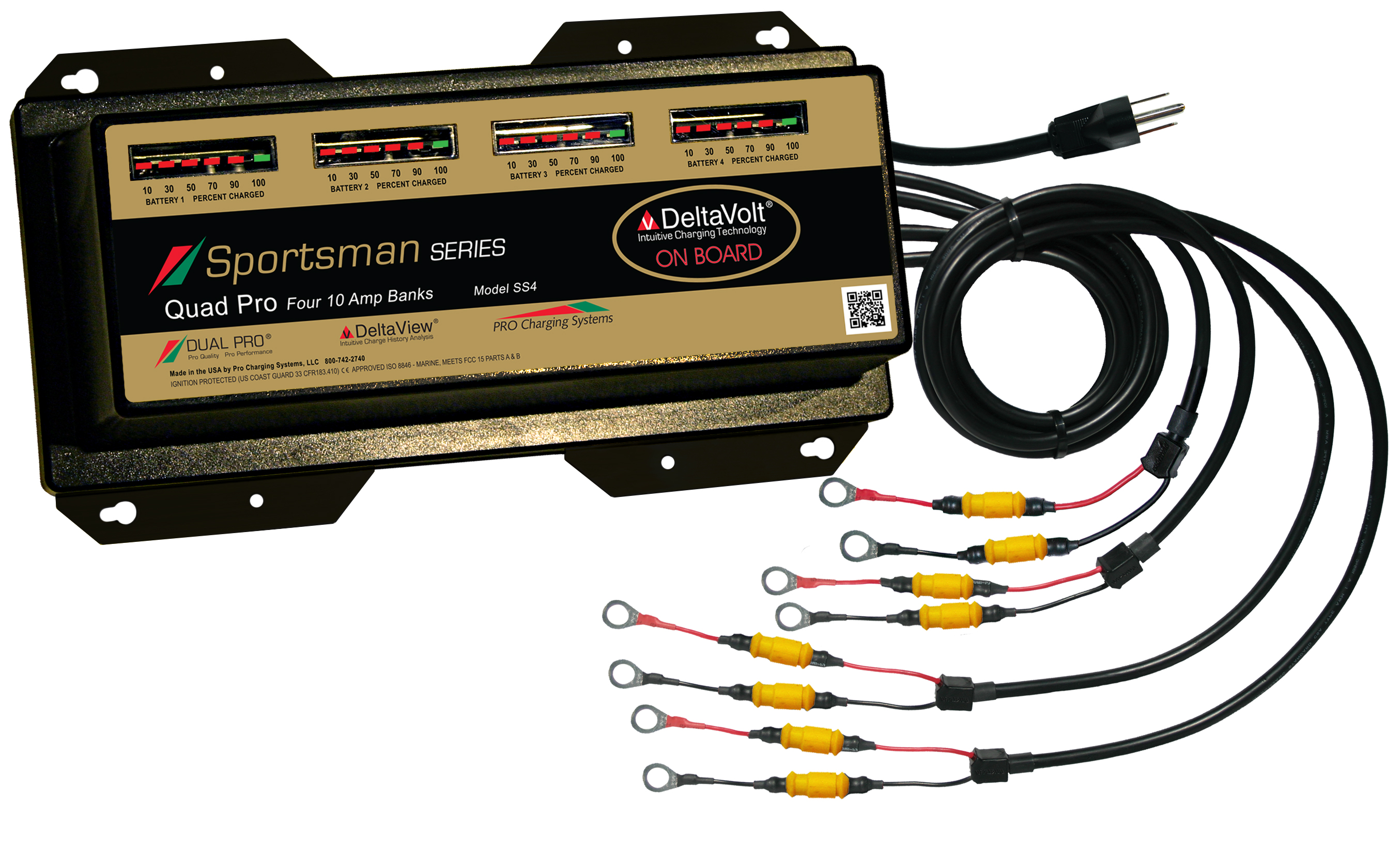 Dual SS4 Pro Battery Charger 4 Bank 40 Amps