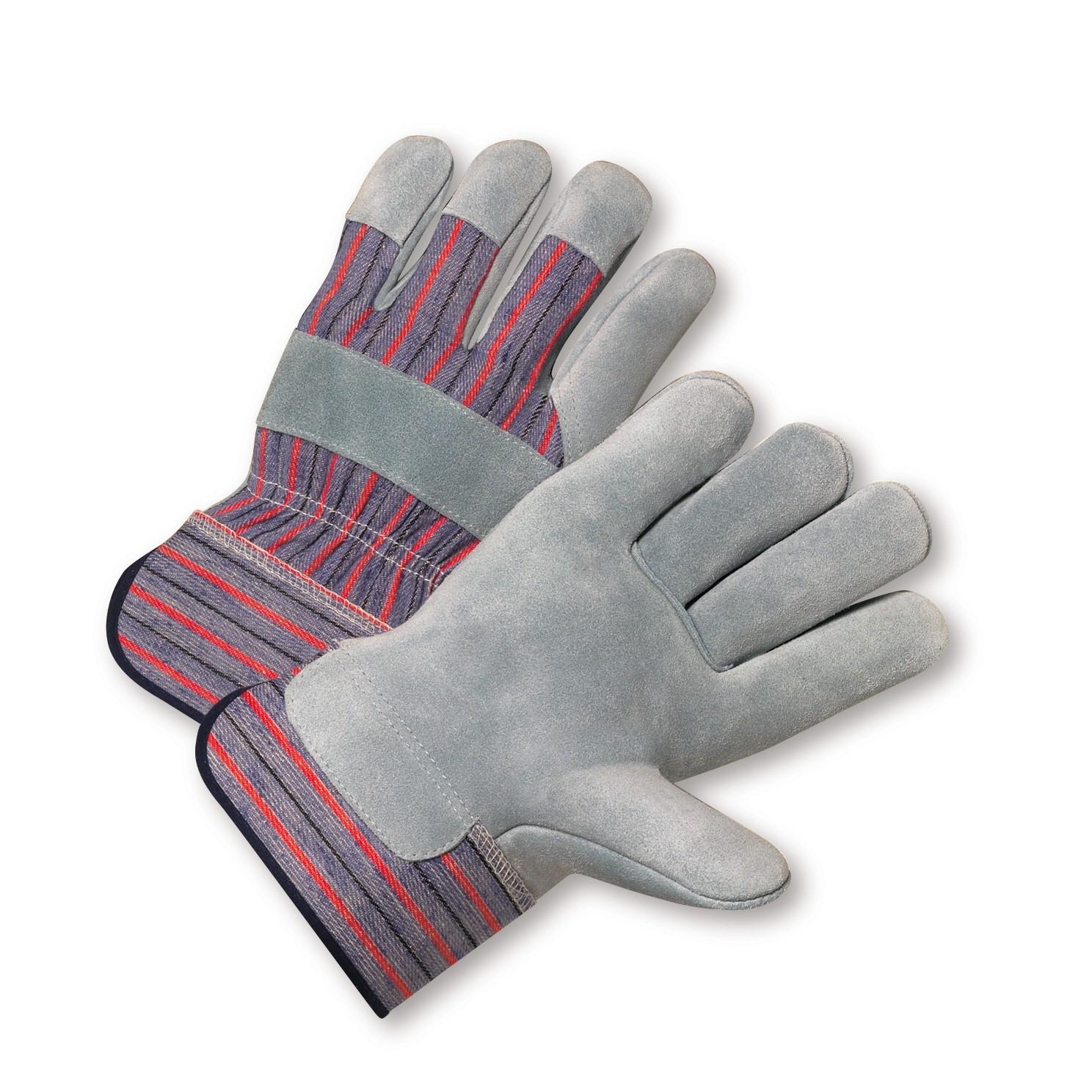 West Chester WCM558/XL Leather Palm Safety Cuff Gloves: Single & Double Palm