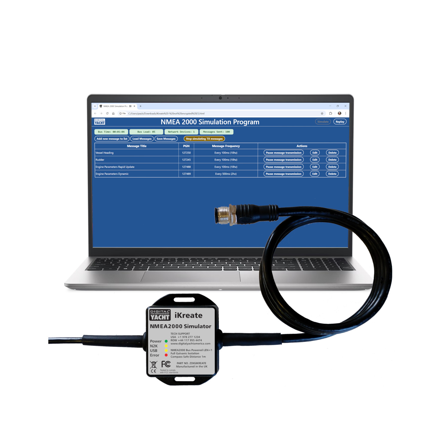 Digital Yacht ZDIGIKREATE IKREATE NMEA2000 Simulator