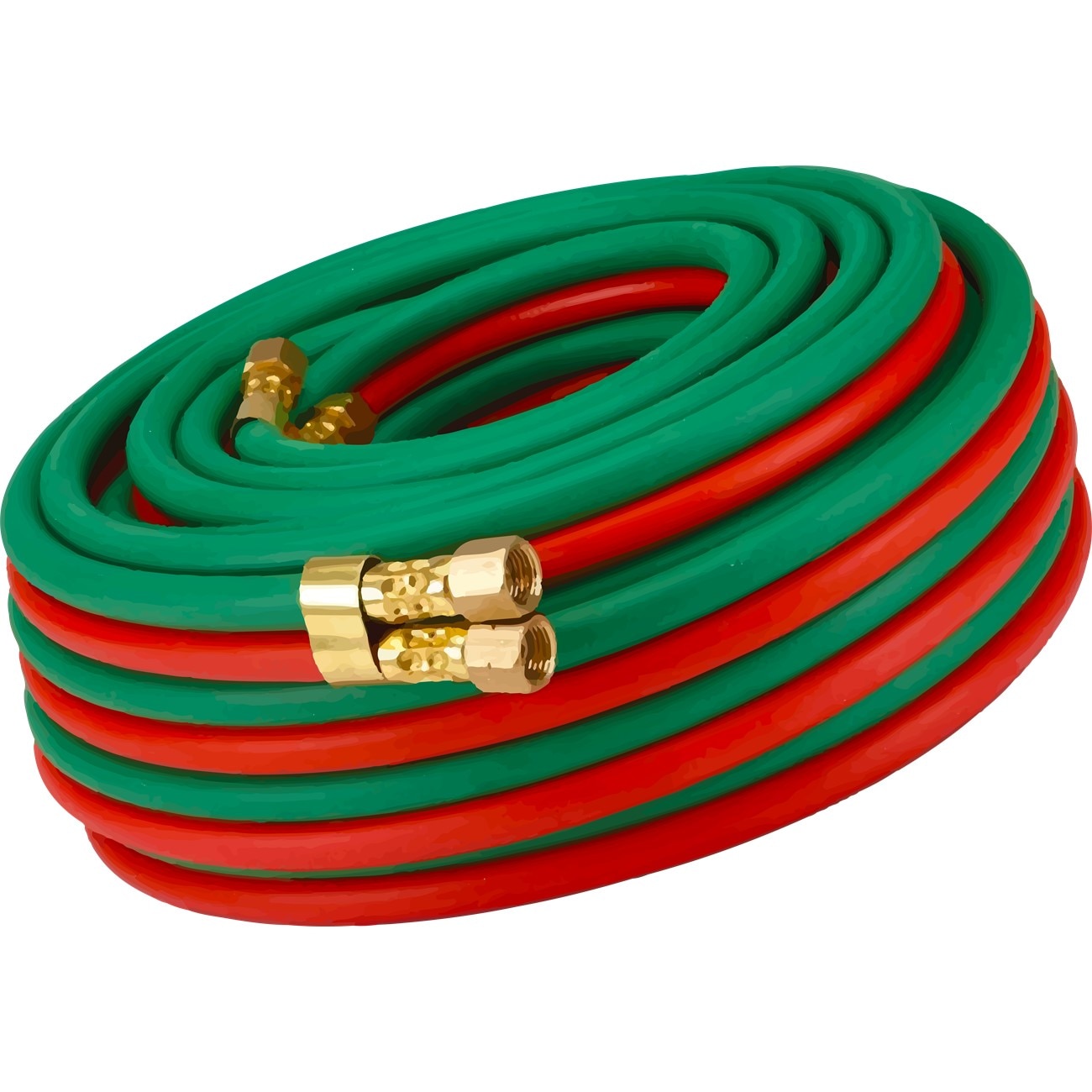 XTRweld XTRHTWT14BB-25 Twin Hose Bb Fittings 25 ft 1/4 Inch Red/Green T